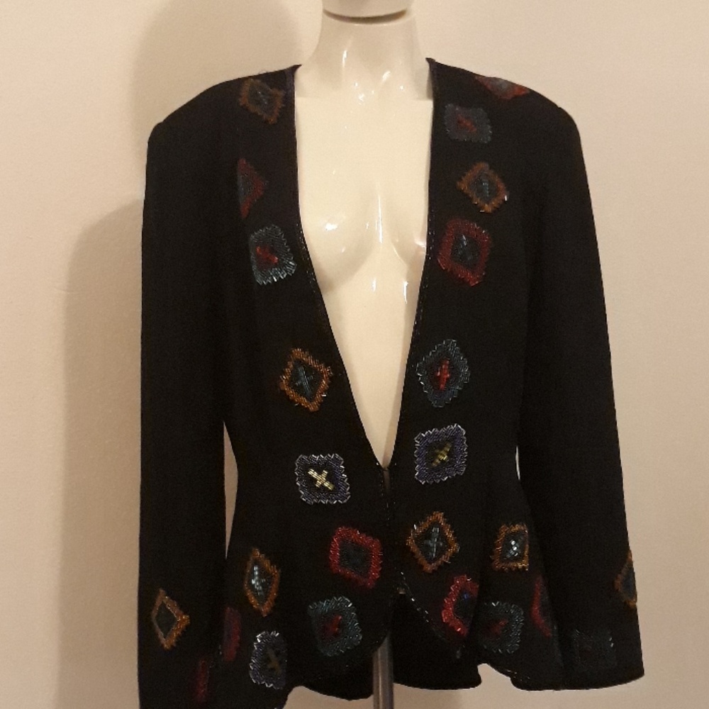 Gorgeous black blazer with bead details